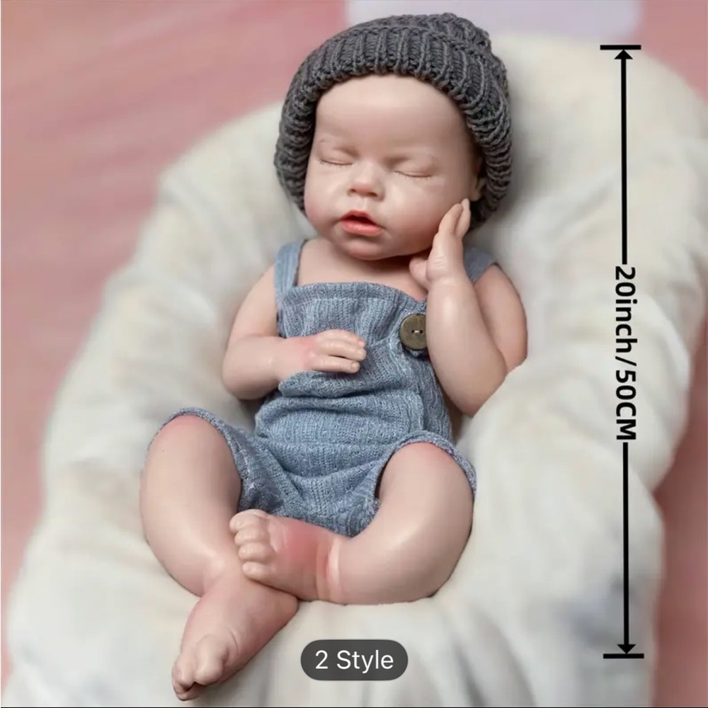 Lifelike Full Body Solid Silicone Baby Doll
